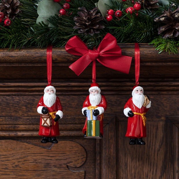 Nostalgic Ornaments ensemble d’ornements Père Noël, 8 x 3,5 cm, 3 pièces