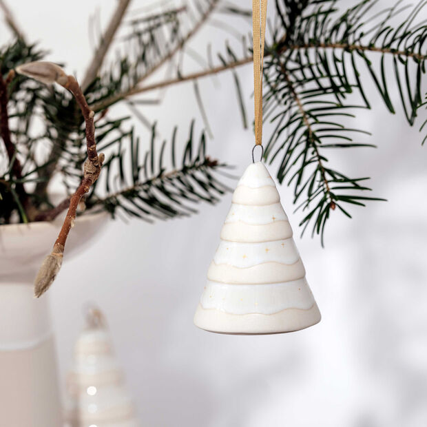 Winter Glow - Décoration de Noël, blanche, en porcelaine
