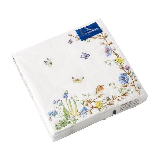 Easter Accessories serviettes de table, arabesque de fleurs, 33 x 33 cm, 20 pièces