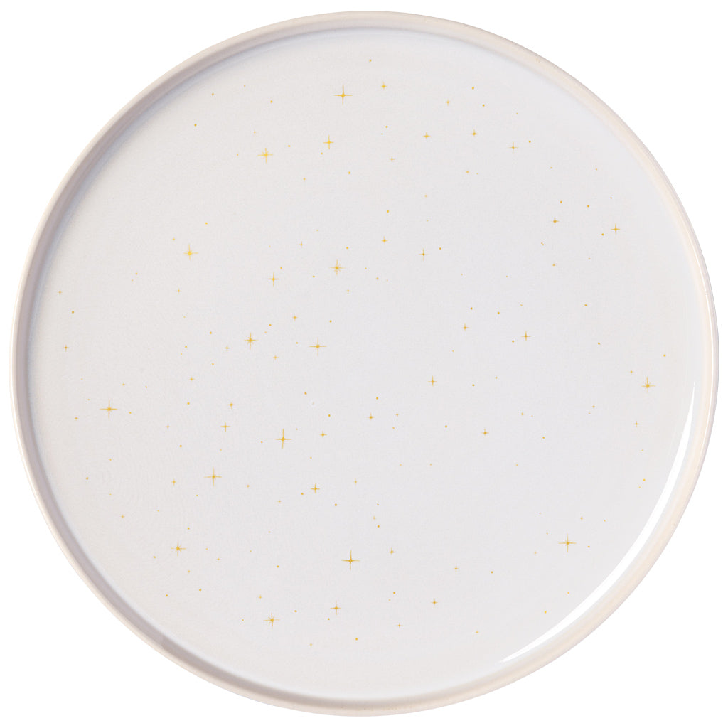 Winter Glow - Assiette plate , blanche, en porcelaine
